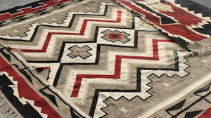 Alfombra de Lana Bohemia Navajo Kilim – Alfombra Tejida de Pelo Plano con Diseño Geométrico de Diamantes en Tonos Tierra, Lavable, para Sala de Estar y Hogar - Product Image 3