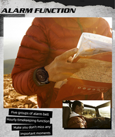 Montre analogique-numérique pour homme, bracelet en silicone, sport tactique de plein air, résistante à l'eau 50M, pour le camping, la randonnée et le quotidien