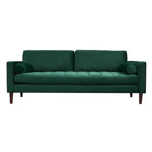 Vente chaude Taille Européenne Élégant Hôtel Moderne <span class=keywords><strong>Salon</strong></span> Meubles Tissu Velours <span class=keywords><strong>Divan</strong></span> Piste Bras Canapé - Product Image 2