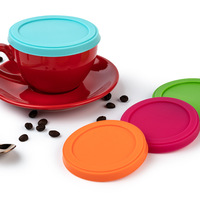 Couvre-gobelet universel en silicone réutilisable, résistant à la chaleur, de qualité alimentaire, hermétique et anti-poussière, écologique pour la cuisine et les boissons quotidiennes