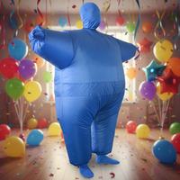 Costume gonflable pour adulte, poisson blanc et bleu, convient aux tailles de 1,5 à 2 m. pour Noël, le cosplay, les fêtes, les spectacles sur scène et les soirées costumées.