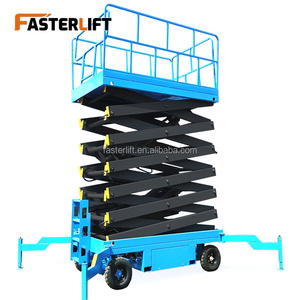 Platform Kerja Udara Elektro Hidrolik CE ISO Kapasitas Beban 500kg Baja Paduan Mini Scaffolding Dongkrak Hidrolik - Product Image 2