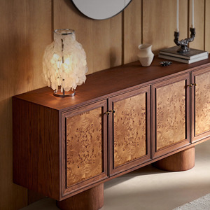 French <strong>Retro</strong> Solid Wood Entrance Cabinet American Luxury <strong>Sideboard</strong> for Home &amp; Hotel Furniture New Living Room Storage Cabinet - Product Image 3