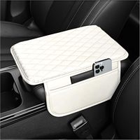 Coussin de console centrale en cuir PVC amélioré, rembourrage doux pour accoudoir, imperméable, compatible avec 99% des modèles