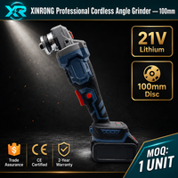 Meuleuse d'angle sans fil pour la découpe des métaux, 4 pouces |   Outil de polissage et de meulage sans balais de 100 mm |   Coupe-acier compact 8000 tr/min 600 W