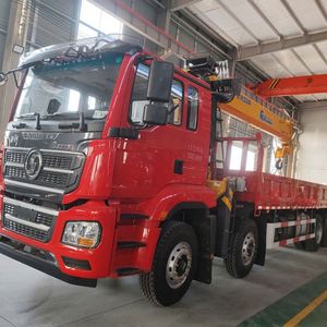 Shacman 8*4 14ton Large Straight Arm Truck Mounted Crane 360hp for Logistics <b>Cargo</b> Lifting - Product Image 3