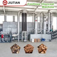 Machine de carbonisation continue en acier inoxydable à haute efficacité pour la production de charbon de bois à partir de biomasse, sciure de bois et coques de riz