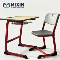 Meubles scolaires en gros, fabricant de bureaux et chaises d'élève pour salles de classe, structure métallique simple, confortable, en MDF, ensembles scolaires modernes