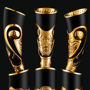 Trofeo del Club de Billar Ding <span class=keywords><strong>Junhui</strong></span>, Trofeo de Billar Personalizado, Snooker, Bola Negra Ocho-Nueve, Campeón 2025, Primer, Segundo y Tercer Lugar, Resina - Product Image 4