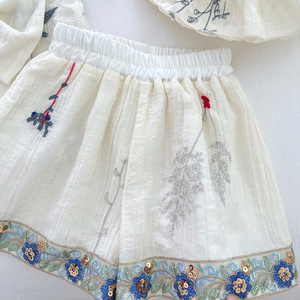 Completo Estivo 2026 per <span class=keywords><strong>Bambina</strong></span>: Top Senza Maniche e Pantaloncini con Fiocco, Set Due Pezzi alla Moda - Product Image 6