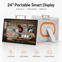 Versi Internasional Buatan China Layar Sentuh Pintar Portabel Model Desktop Bestie 24-inci, Berbasis Android Google TV