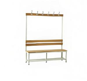 Appendiabiti Moderno da Parete in Metallo e Panca Contenitore per Soggiorno dal Design Regolabile - Product Image 5