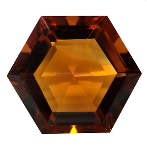Fabrication de bijoux DIY, pierres précieuses en vrac faites à la main, citrine semi-précieuse, forme ronde, taille facettée, taille et forme personnalisées, pierre naturelle - Product Image 4