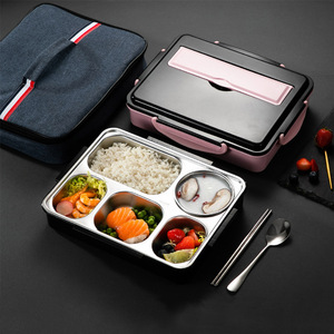 <span class=keywords><strong>Plateau</strong></span> <span class=keywords><strong>repas</strong></span> en acier inoxydable avec 5 <span class=keywords><strong>compartiments</strong></span>, boîte à lunch pour enfants, boîte bento à <span class=keywords><strong>4</strong></span> <span class=keywords><strong>compartiments</strong></span> pour étudiants - Product Image 5