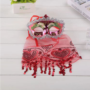 Voile de danse du ventre <span class=keywords><strong>pour</strong></span> adulte, demi-masque de performance, couvre-visage <span class=keywords><strong>pour</strong></span> enfant, idéal <span class=keywords><strong>pour</strong></span> les vidéos de célébrités d'Internet - Product Image 4