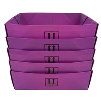 Boîte d'emballage en feuilles ondulées en polypropylène pour l'emballage de produits chimiques en chaîne du froid, matériaux recyclés, épaisseur 3-5 mm