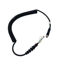 Câble de microphone haut-parleur blindé tressé 6 conducteurs de haute qualité avec connecteurs aéronautiques pour interphone de voiture en stock