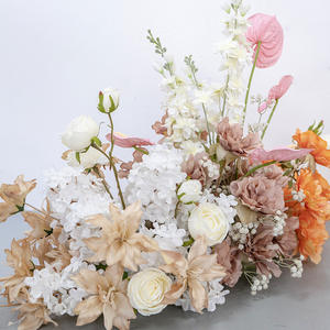 Nouvelles fleurs artificielles pour mariage, arrangement floral décoratif pour allée centrale, fleurs décoratives pour décorations de mariage - Product Image 4