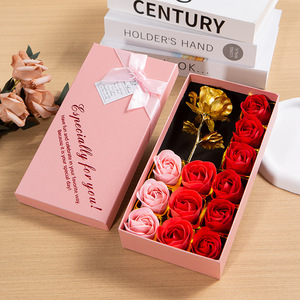 Caja de Regalo con 12 Jabones Perfumados con Aroma a Rosa, Flor Artificial, Recuerdo Práctico para Cumpleaños, Eventos Creativos, Pequeño Souvenir al por Mayor - Product Image 2