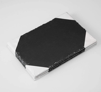 Leisteenplank van 12 inch, zwarte charcuterieplank, natuurlijke leisteensteenplaat, gastronomische serveerschaal voor vlees, fruit en feesten