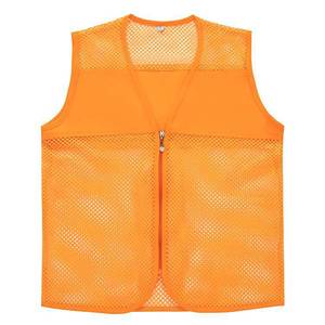 Mesh Vest Orange Work Uniform Men Outdoor Sports Vest Lightweight Breathable Safety Vest for Public Welfare Activities - Product Image 1