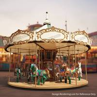 Manège mobile portable, manèges de fête foraine, attraction de fête foraine, carrousel pour enfants, utilisation en parc, carnaval