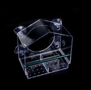 Bán Buôn Độc Đáo Thân Thiện Với Môi Toàn Cảnh Ngoài Trời Acrylic <span class=keywords><strong>Bird</strong></span> Trung Chuyển Vật Nuôi Bát Ăn Thức Ăn Treo Khay Cửa Sổ Chim Phụ Kiện - Product Image 6