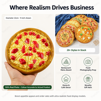 Modèle de pizza en PVC écologique TG, fait main, imperméable, inaltérable, haute fidélité, avec logo personnalisé, pour vitrine de restaurant occidental