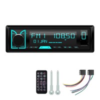 Autoradio 1DIN DSP Lecteur MP3 4*50W Max Bluetooth 6.0 Mains Libres Contrôle par APP SWC SWI Assistant Vocal RDS FM AM USB AUX 2A