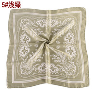 2024 nouveauté Paisley fleurs imprimer imité soie soie Satin 70 cm carré lait soie écharpe femme foulard châle