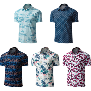 T-shirts hawaïens de haute qualité en spandex/polyester pour homme, à simple boutonnage, Aloha Beach, été - Product Image 1
