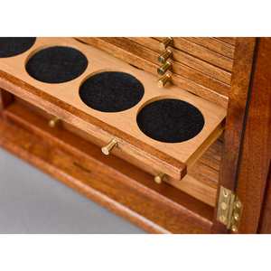 Vitrine à pièces de monnaie en MDF artisanale DS avec 21 plateaux à trous mixtes, forme rectangulaire, personnalisable pour pièces d'or, cadeaux et artisanat - Product Image 6