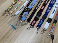 Lanières promotionnelles en polyester personnalisées avec logo, porte-clés personnalisés pour porte-carte d'identité