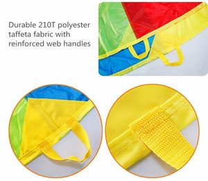 ActEarly jouer parapluie arc-en-ciel <span class=keywords><strong>parachute</strong></span> jouet tente jeu <span class=keywords><strong>maternelle</strong></span> enfants aire de jeux extérieure arc-en-ciel jouer <span class=keywords><strong>Parachute</strong></span> - Product Image 3