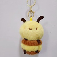 Porte-clés en peluche petite abeille pour filles, best-seller transfrontalier, poupée créative anti-stress, jouet en peluche doux, rembourré en coton PP, 14 ans