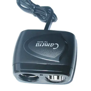 Wholesale Car Accessories 2-Port Usb Charger Car Cigarette Lighter Adapter Usb Charger