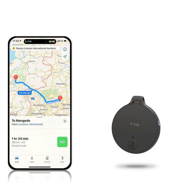 Y12 Portable Waterproof Smart Wireless Charging Keychain Anti-Loss Find My Mini Card Device Finder GPS Locator Tracker