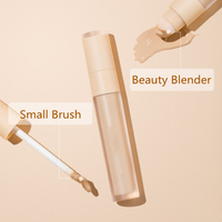Brillant à lèvres vide personnalisé, fond de teint liquide, contour, tube correcteur, emballage de bouteille avec éponge