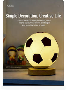 Lampe de chevet LED <span class=keywords><strong>UEFA</strong></span> <span class=keywords><strong>Euro</strong></span> haut de gamme en verre, lampe de table décorative rechargeable pour chambre, bureau et hôtel - Product Image 6