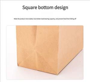 Sacs en papier kraft imprimés personnalisés recyclables pour le shopping, les vêtements, les cadeaux et les aliments, avec votre propre logo. - Product Image 5