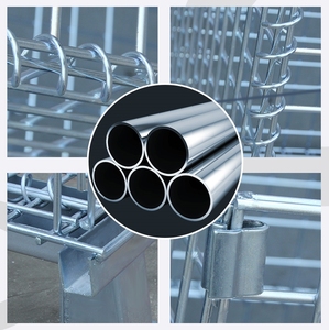 Có thể khóa dây lưới lưu trữ lồng <span class=keywords><strong>Pallet</strong></span> container hộp cho chai nhựa - Product Image 6