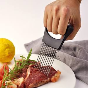 Oferta Caliente: Soporte Multifuncional de Acero Inoxidable para Rebanador de Carne, Rebanadores de Cebolla y Limón, Tenedor de Carne con Aguja, Metal Duradero - Product Image 3