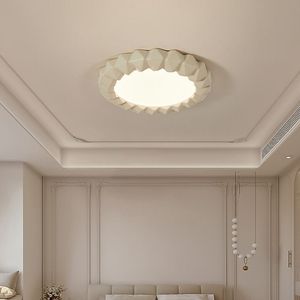 Lámpara de Techo LED de Estilo Japonés Wabi-Sabi, Protección Ocular, Moderna, Minimalista, Estilo Europeo Francés para Dormitorio Principal - Product Image 1