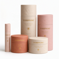 Emballage personnalisé pour flacon d'huile essentielle, flacon de parfum, flacon de sérum avec compte-gouttes, tubes cylindriques en papier kraft à parois épaisses, vernis et enduits