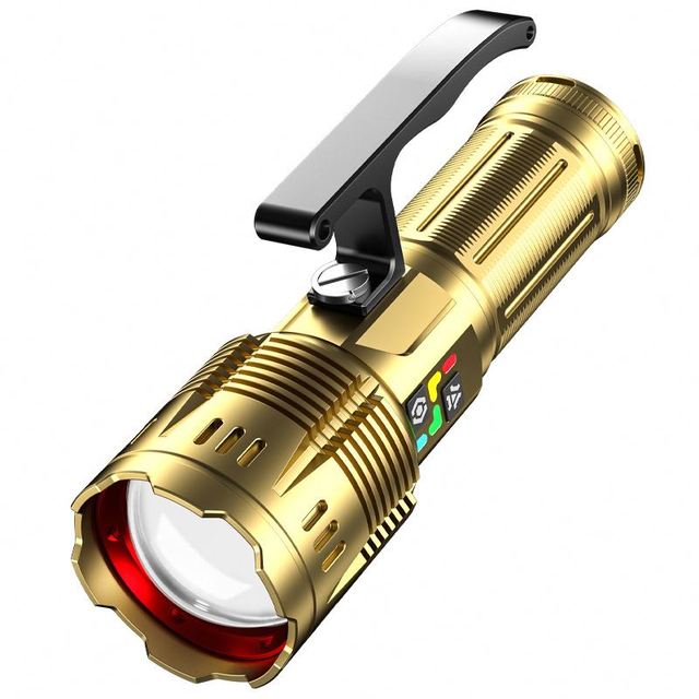 High-Intensity Flashlight White Laser Aluminum Alloy Night Fishing Patrol Hiking Camping Long-Run Time Portable Spotlight