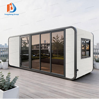Casa Cápsula Prefabricada Modular Inteligente y Transpirable Personalizable Tipo Apple Cabin con Panel Sándwich en Contenedor de Envío de 40 pies