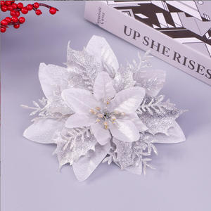 Wholesale <strong>Christmas</strong> Flower Glitter Powder Hollow Out Artificial Flower <strong>Christmas</strong> Decoration <strong>Christmas</strong> Tree Flowers - Product Image 6