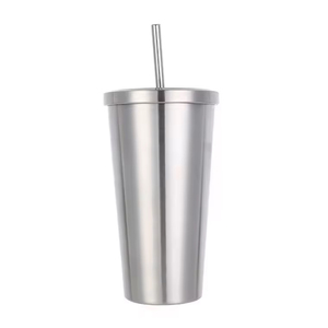 Custom Double Wall Stainless Steel Coffee Cup <b>Hot</b> and Cold Vacuum Insulated Tumbler With Straw - Product Image 6