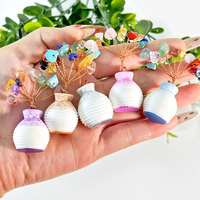 Mini bonsái de cristal tallado a mano al por mayor, árbol de la vida de grava de cuarzo natural con grabado para decoración de Mesa del hogar