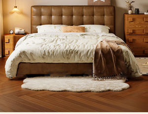 <span class=keywords><strong>Lit</strong></span> de rangement confortable <span class=keywords><strong>et</strong></span> écologique en cuir huilé réglable, style rétro français ancien, moderne <span class=keywords><strong>et</strong></span> simple, pour petite famille, motif gaufré - Product Image 2